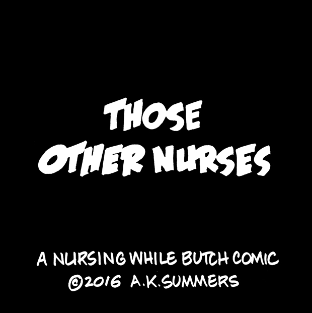 First panel in Those Other Nurses comic
